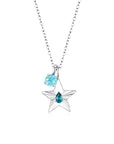 The Star Necklace with 4 Prong Solitaire Pendant WG (4mm) (Dec, Mar) - Eclat by Oui