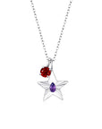 The Star Necklace with 4 Prong Solitaire Pendant WG (4mm) (Feb, Jul) - Eclat by Oui