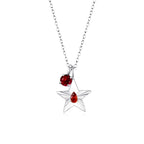 The Star Necklace with 4 Prong Solitaire Pendant WG (4mm) (Jul, Jan) - Eclat by Oui