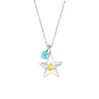 The Star Necklace with 4 Prong Solitaire Pendant WG (4mm) (Nov, Mar) - Eclat by Oui