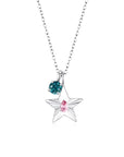 The Star Necklace with 4 Prong Solitaire Pendant WG (4mm) (Oct, Dec) - Eclat by Oui