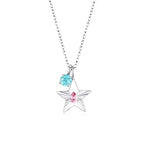 The Star Necklace with 4 Prong Solitaire Pendant WG (4mm) (Oct, Mar) - Eclat by Oui