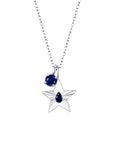 The Star Necklace with 4 Prong Solitaire Pendant WG (4mm) (Sep, Sep) - Eclat by Oui