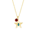 The Star Necklace with 4 Prong Solitaire Pendant YG (4mm) (Dec, Jul) - Eclat by Oui