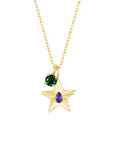 The Star Necklace with 4 Prong Solitaire Pendant YG (4mm) (Feb, May) - Eclat by Oui