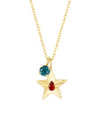The Star Necklace with 4 Prong Solitaire Pendant YG (4mm) (Jul, Dec) - Eclat by Oui