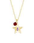 The Star Necklace with 4 Prong Solitaire Pendant YG (4mm) (Jun, Jul) - Eclat by Oui