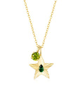 The Star Necklace with 4 Prong Solitaire Pendant YG (4mm) (May, Aug) - Eclat by Oui