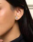 Tia Princess Solitaire Ear Studs (Model) - Eclat by Oui