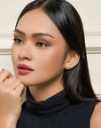 Toi et Moi Ear Studs (Emerald + Pear) (Model) - Eclat by Oui