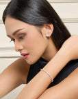 Toi et Moi Ear Studs (Emerald + Heart) (Model) - Eclat by Oui