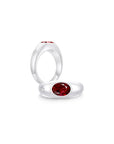 Twinlight Oval Signet Ring Both WG (Jan, Apr) - Eclat by Oui