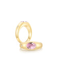 Twinlight Oval Signet Ring Both YG (Oct, Apr) - Eclat by Oui