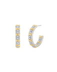 X-Factor Pave Hoop Earrings (Both) - Eclat by Oui