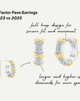 X-Factor Pave Hoop Earrings Difference between old 2023 & new 2025