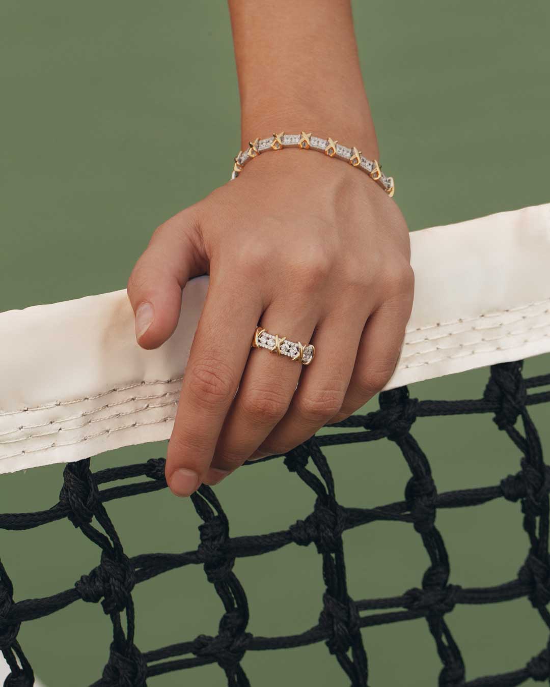 TRIPLE STAR MESH w/PAVE DIAMONDS RING アクセサリー TRIPLE STAR