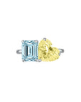 Toi et Moi Emerald Heart Coloured Birth stones Mar and Nov - Eclat by Oui