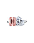 Toi et Moi Emerald Heart Coloured Birth stones Oct and Apr - Eclat by Oui