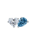 Toi et Moi Heart Pear Coloured Birth stones Apr and Dec - Eclat by Oui