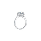 Maya Round Halo Pave Ring WG (Side) - Éclat by Oui