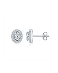 Bianca Oval Halo Ear Studs - Eclat by Oui
