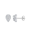 Desiree Pear Halo Ear Studs - Eclat by Oui