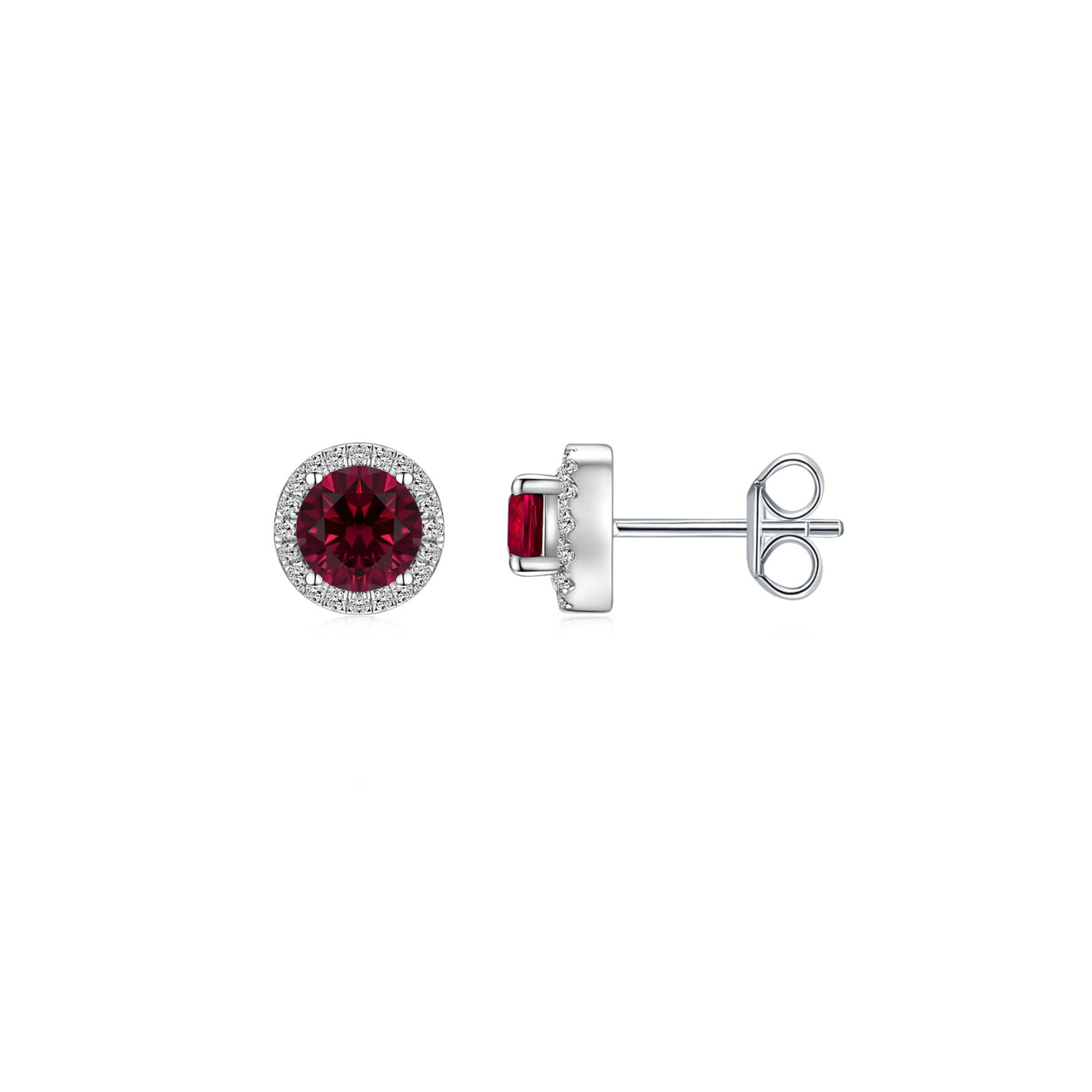 Red stud earrings for women on sale