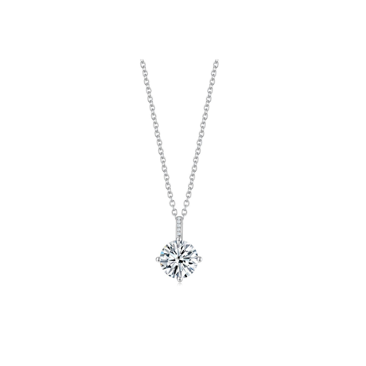 Round Solitaire Pendant Necklace – Eclat by Oui®