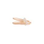 KNOT Alone® Double Pave Ring (Rose Gold) - Eclat by Oui