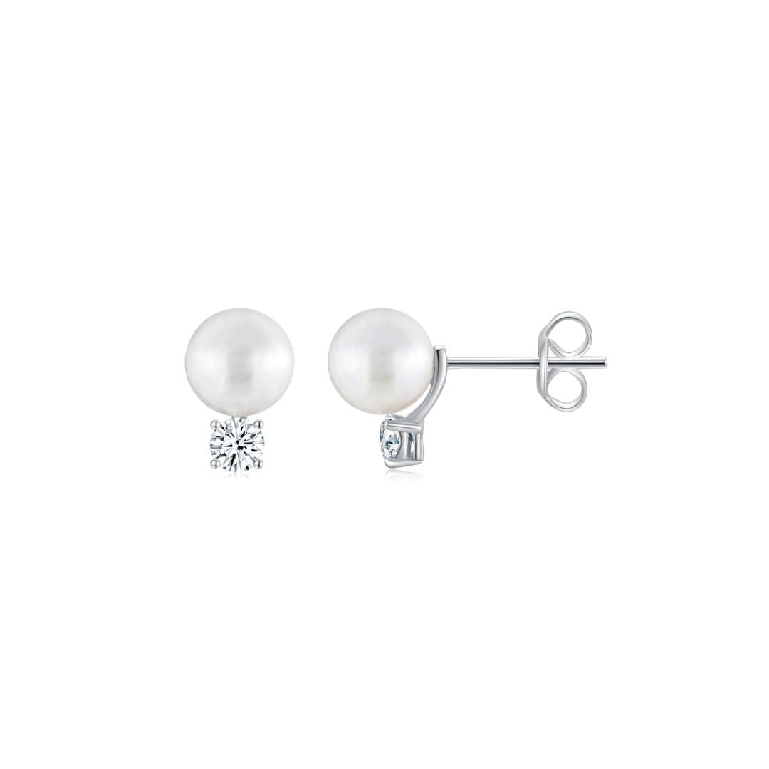 Hayley Pearl Ear Studs - Eclat by Oui