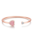 My Heart Rhodonite Bangle Halo (Rose Gold) (Front) - Eclat by Oui