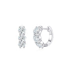 3-Stone Huggies 4mm WG - Éclat by Oui