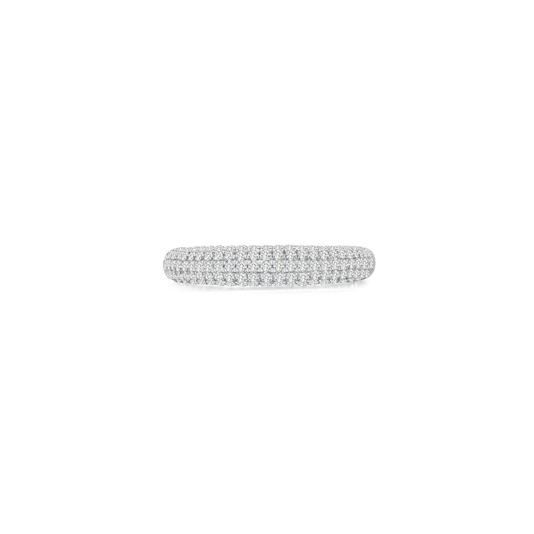 Cloud Puffy Pave Band (3.7mm) (Front) - Eclat by Oui