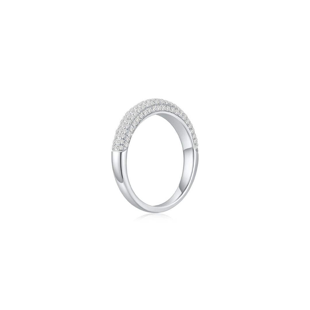 Cloud Puffy Pave Band (3.7mm) (Side) - Eclat by Oui