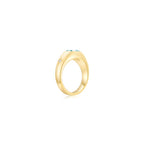 Twinlight Oval Signet Ring (Yellow Gold) (Sample)