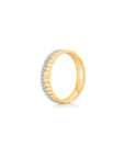 Fluted Band (Yellow Gold) with Pave Stones Side - Eclat by Oui