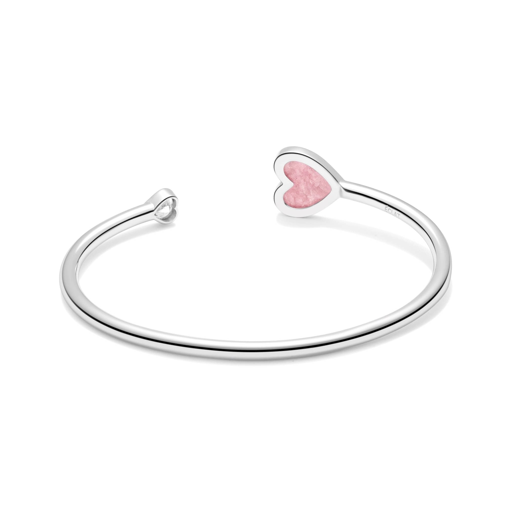 My Heart Rhodonite Bangle (White Gold) (Back) - Eclat by Oui