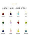 4 Prong Solitaire Pendant (4mm) Birthstones - Eclat by Oui