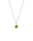 4 Prong Solitaire Pendant Necklace Aug (WG) - Eclat by Oui