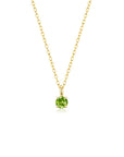 4 Prong Solitaire Pendant Necklace Aug (YG) - Eclat by Oui