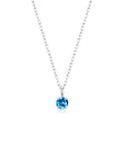 4 Prong Solitaire Pendant Necklace Dec (WG) - Eclat by Oui