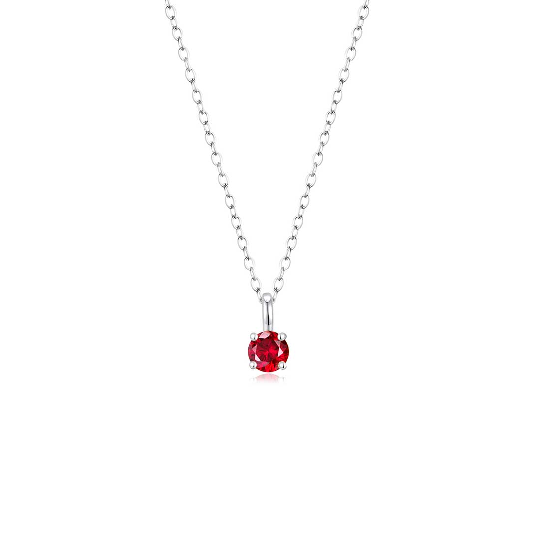 4 Prong Solitaire Pendant Necklace Jan (WG) - Eclat by Oui
