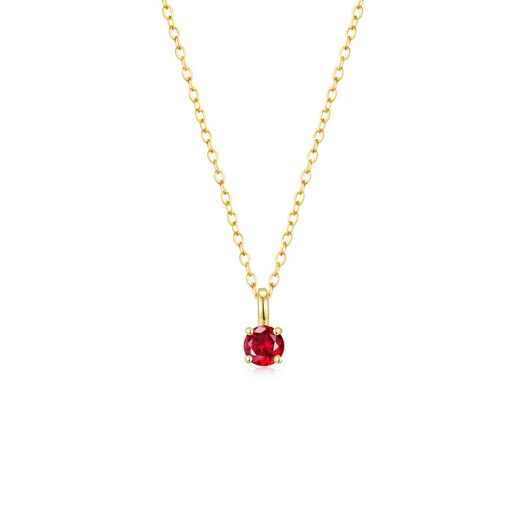 4 Prong Solitaire Pendant Necklace Jan (YG) - Eclat by Oui