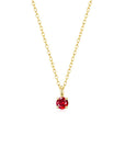 4 Prong Solitaire Pendant Necklace Jan (YG) - Eclat by Oui
