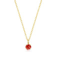 4 Prong Solitaire Pendant Necklace Jul (YG) - Eclat by Oui