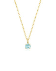 4 Prong Solitaire Pendant Necklace Mar (YG) - Eclat by Oui