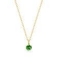 4 Prong Solitaire Pendant Necklace May (YG) - Eclat by Oui