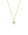 4 Prong Solitaire Pendant Necklace Oct (YG) - Eclat by Oui