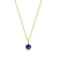 4 Prong Solitaire Pendant Necklace Sep (YG) - Eclat by Oui