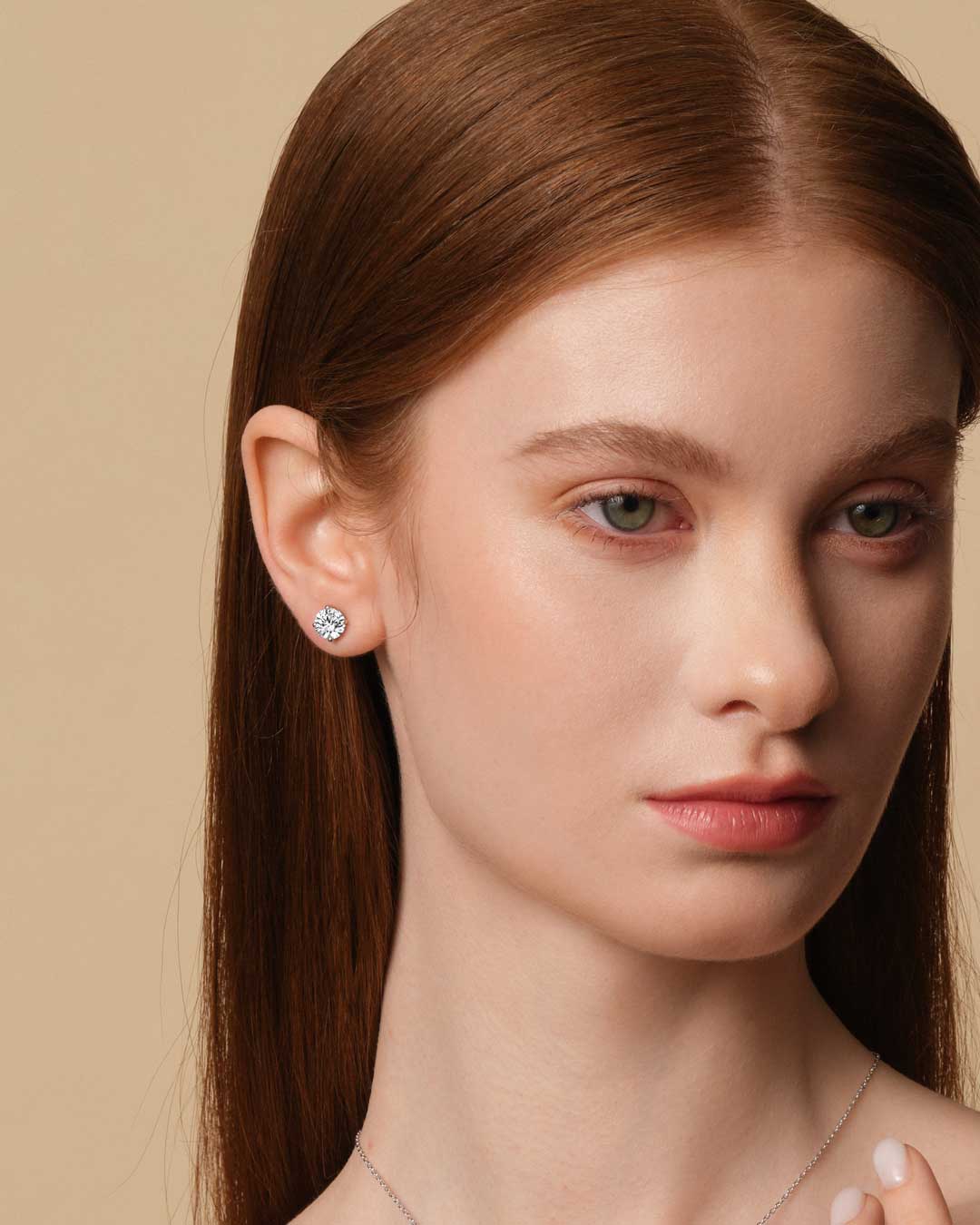 4 Prong Ear Studs 1.5CT (Model) - Eclat by Oui